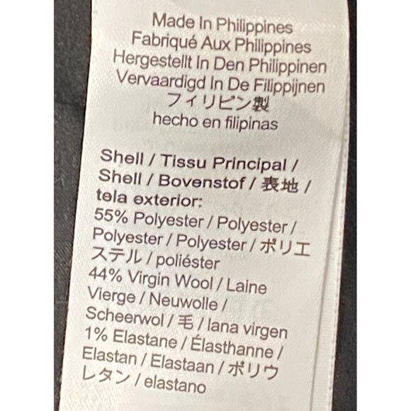 J.Crew Wide Leg cuffed Pant Size 12 Black Wool Blend Italian Fabric - Picture 5 of 13